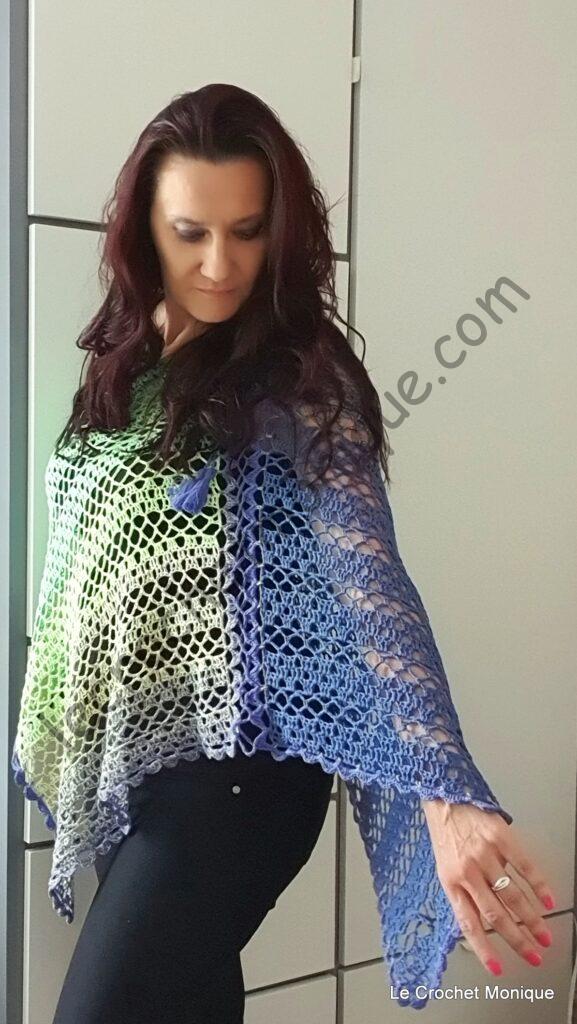 Háčkované pončo - Serenity