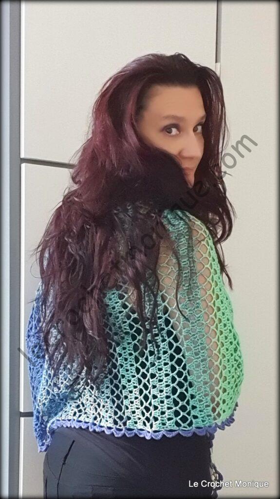 Háčkované pončo - Serenity