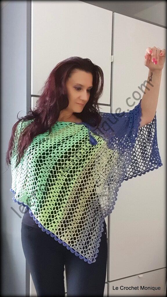 Háčkované pončo - Serenity