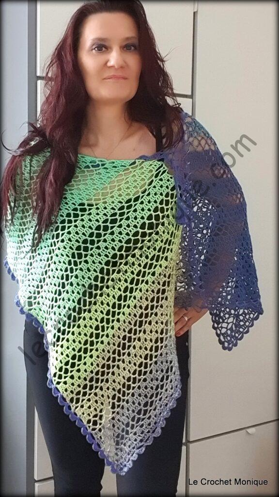 Háčkované pončo - Serenity