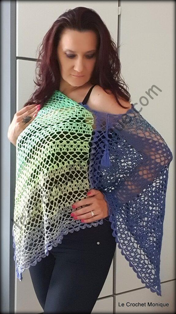 Háčkované pončo - Serenity