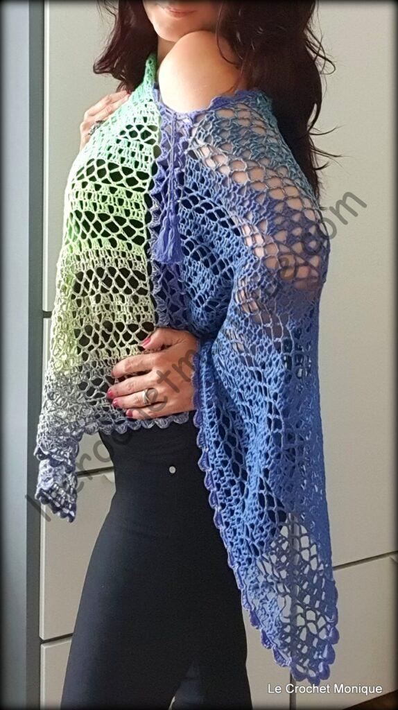 Háčkované pončo - Serenity