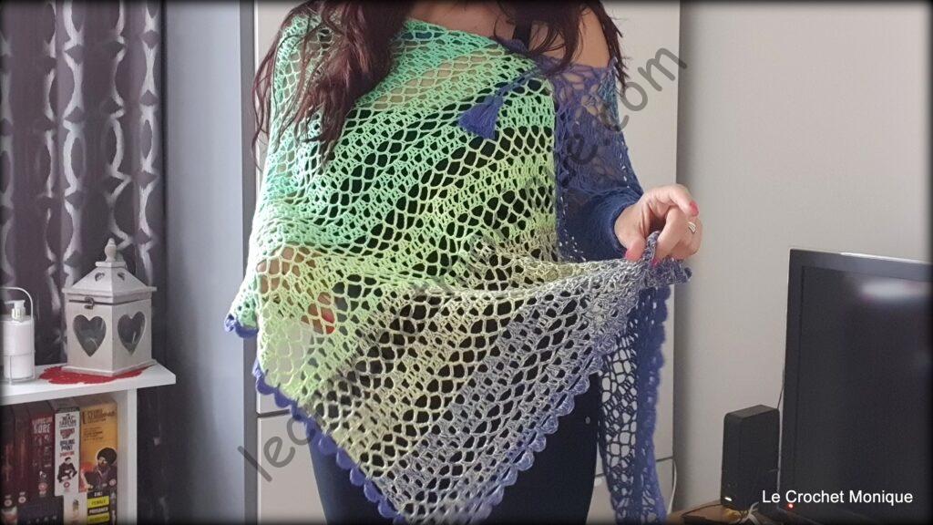 Háčkované pončo - Serenity