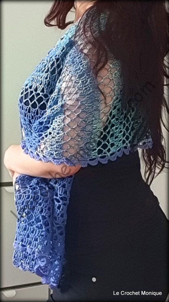 Háčkované pončo - Serenity