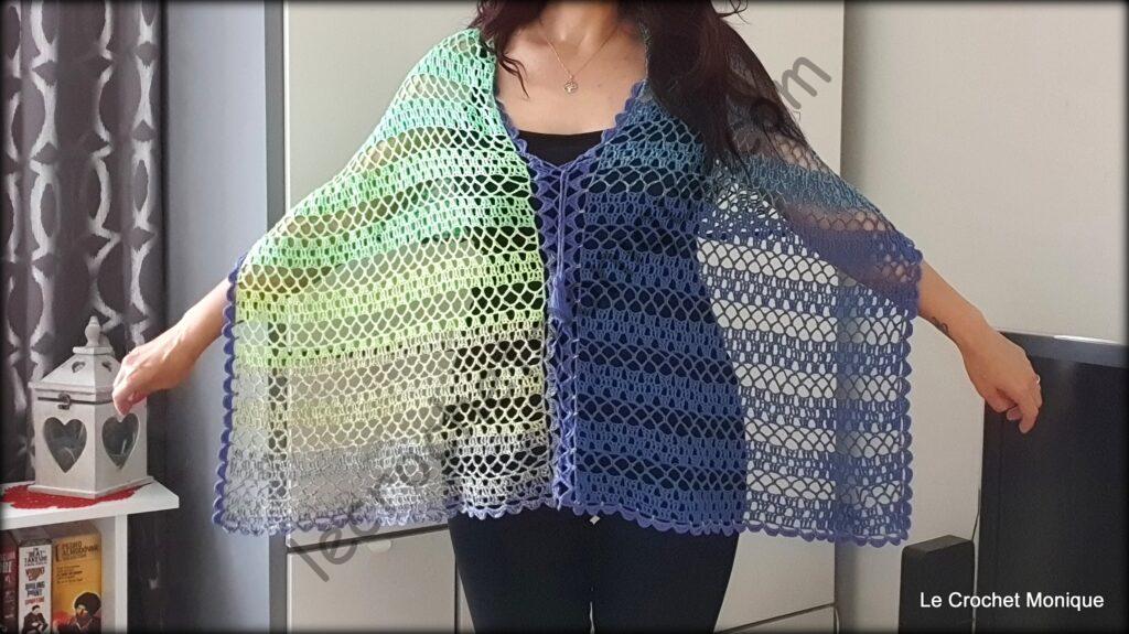 Háčkované pončo - Serenity