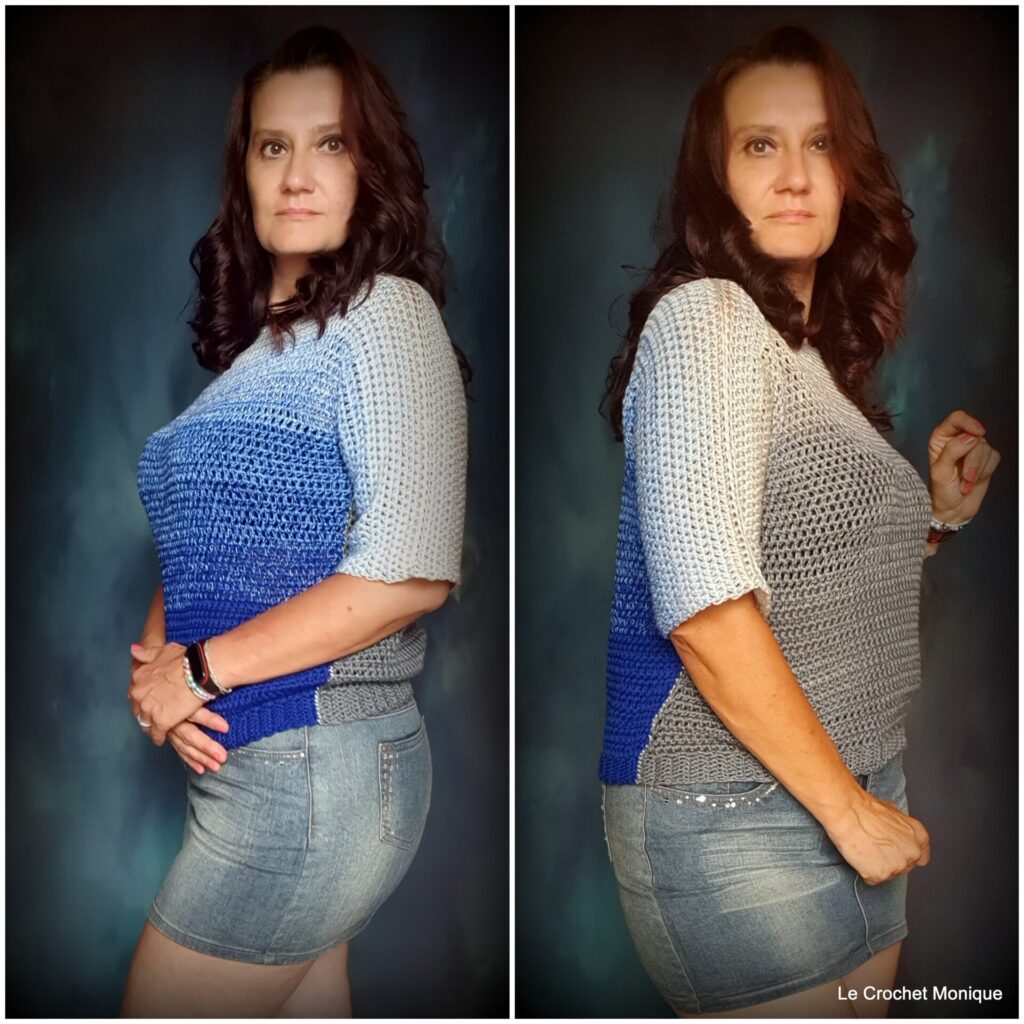 Háčkované tričko Reversa